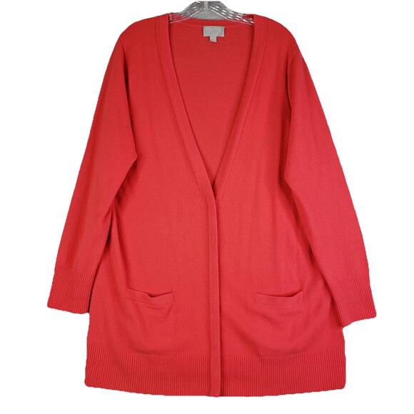 Pure Collection Cardigan Women's 18 Pink 100% Cashmere V-Neck Button Front Cozy - Picture 1 of 8